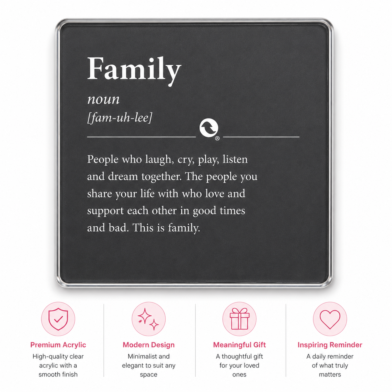 Family Acrylic Quote Plaque